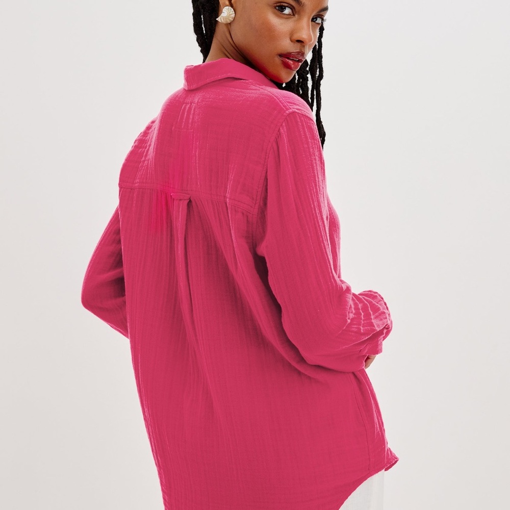 Rails Pink Button-Up Shirt - Picture 5 of 8